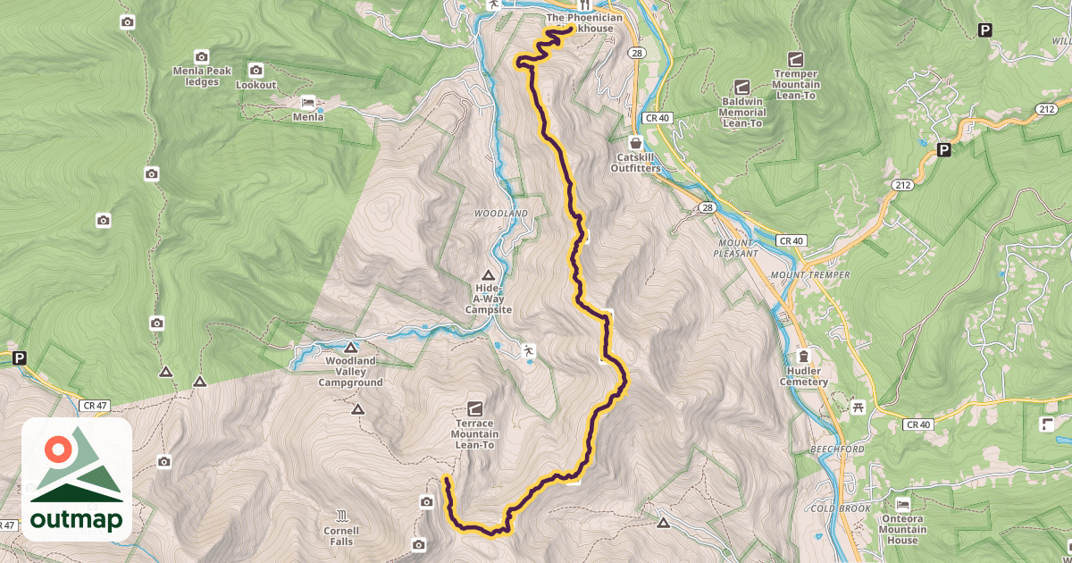 Map of Mount Pleasant - Romer Mountain Trail