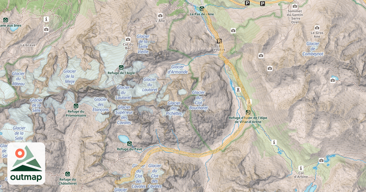 Map of Col de la Grande Ruine — Pied du Col