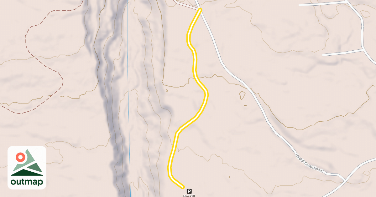 Map of Haskill Highway / Three Way Intersection