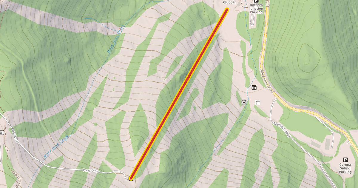 Map preview of Pony Express