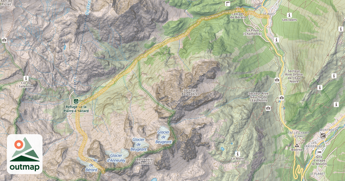 Map of Col du Belvédère — Le Buet