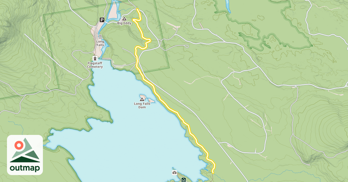 Map of Maine Hut Trail