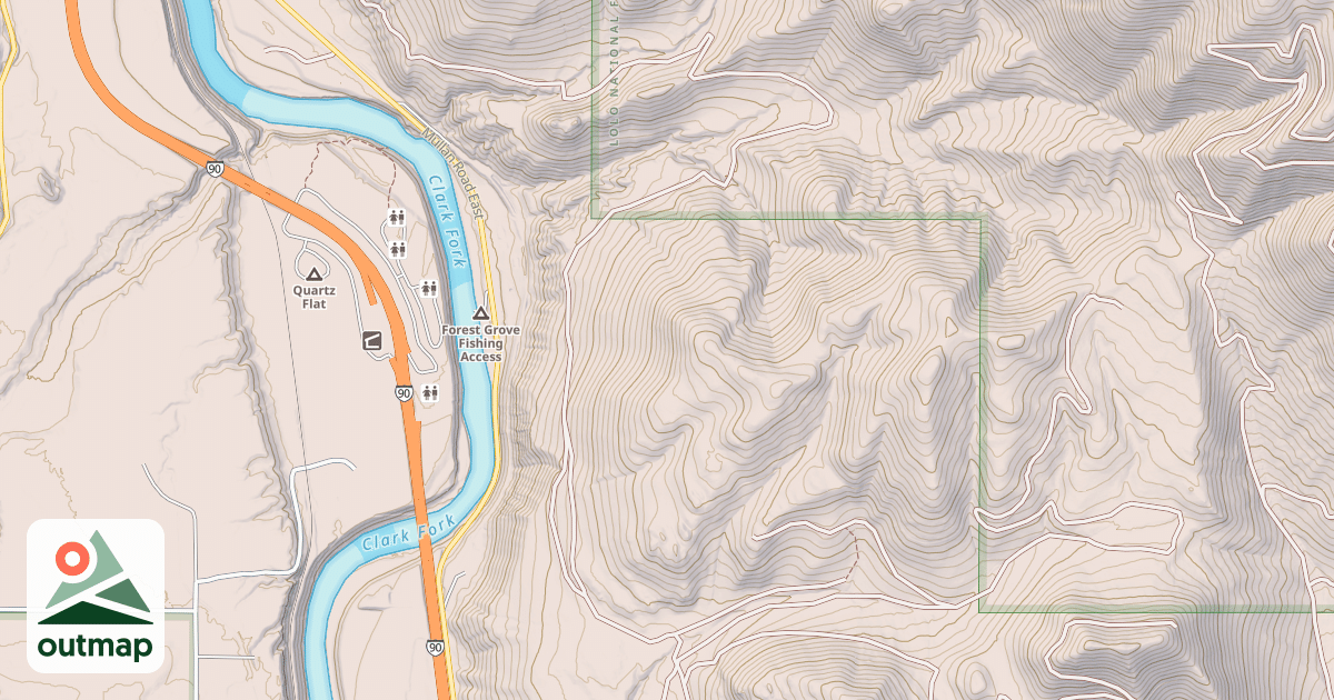 Map of QUARTZ PASTURE