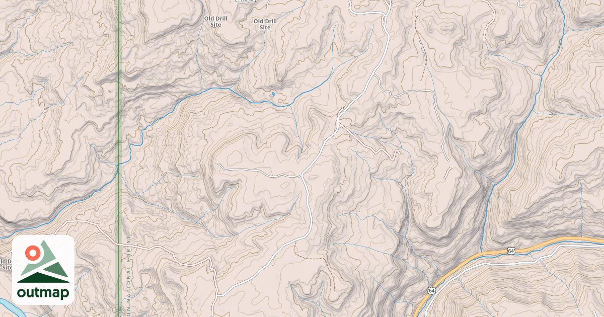 Map of DRY POINT ROAD