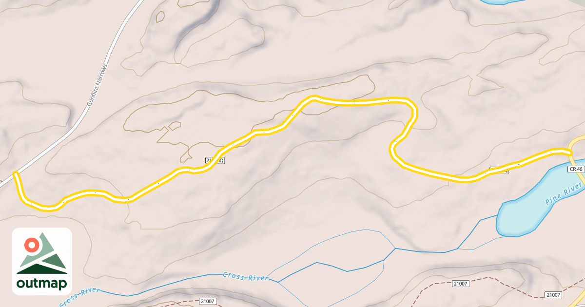 Map of Gunflint Cut Across