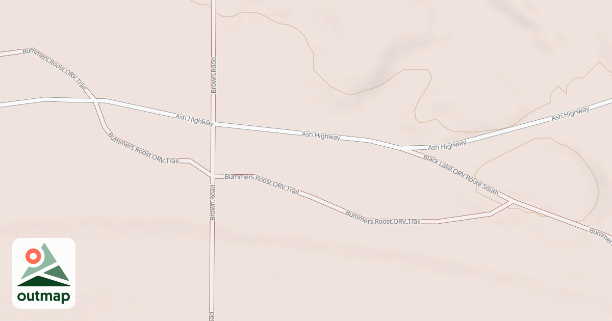 Map of Bummers Roost Trail