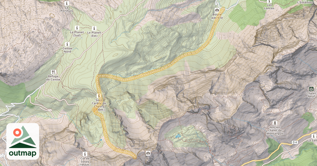 Map of Col du Rasoir — La Pellaz