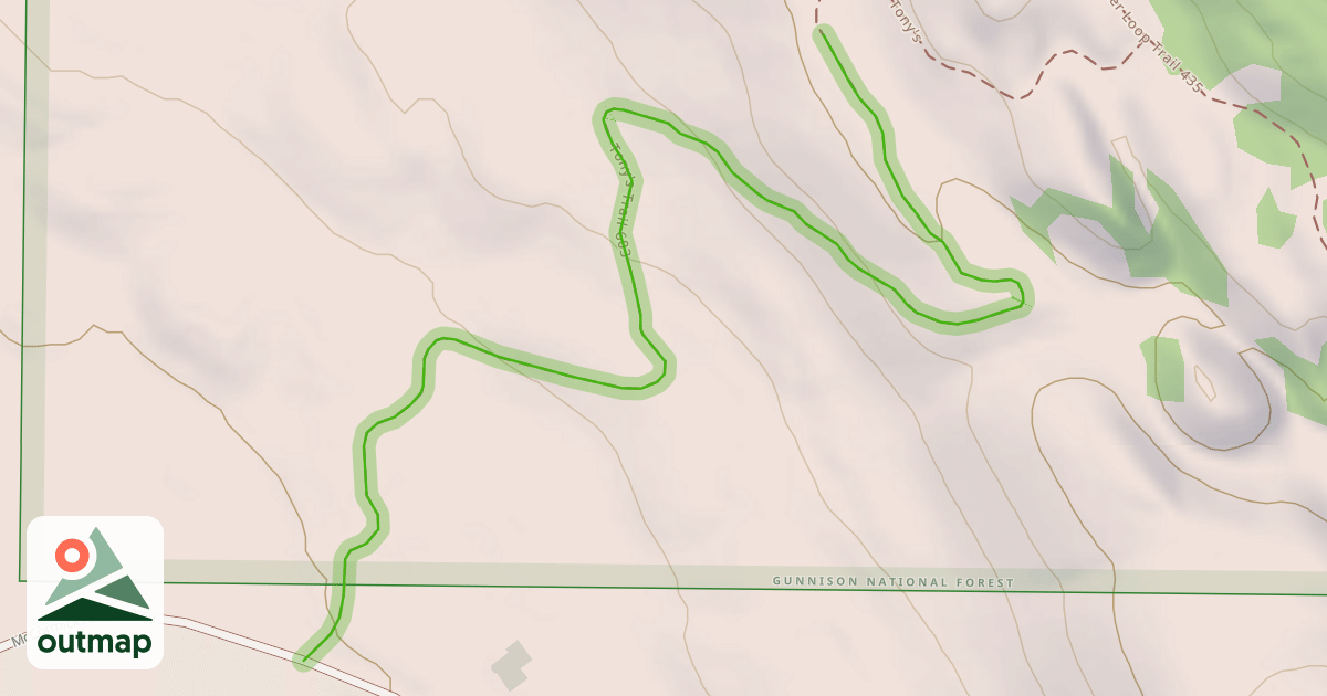 Map of Tony's Trail 603