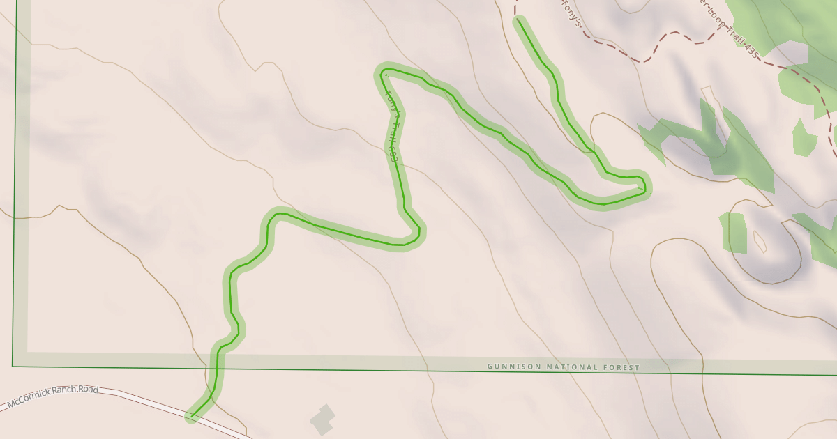 Map preview of Tony's Trail 603