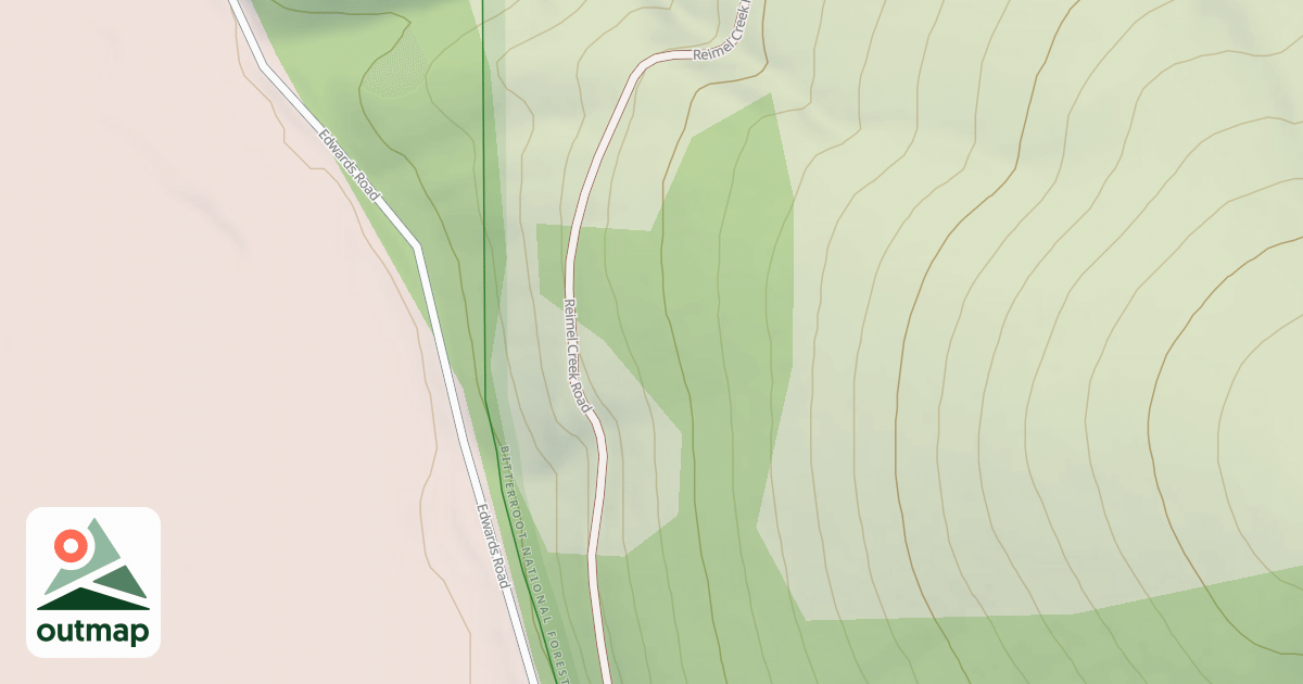 Map of (FDR) REIMEL CREEK
