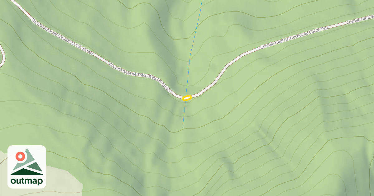 Map of Chemin rural de Trécout au Col du Feu