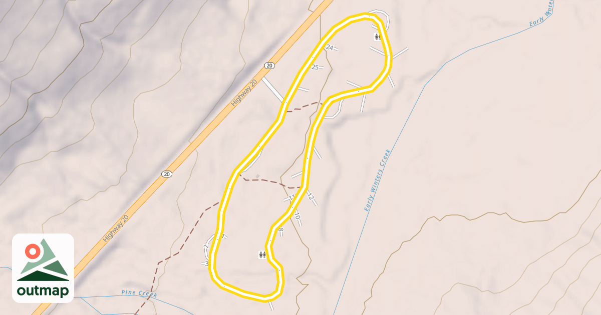 Map of Lone Fir Campground