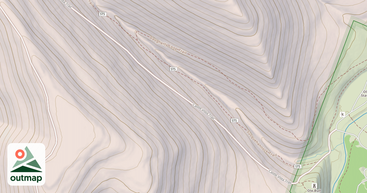 Map of Susquehannock State Forest Snowmobile Trails