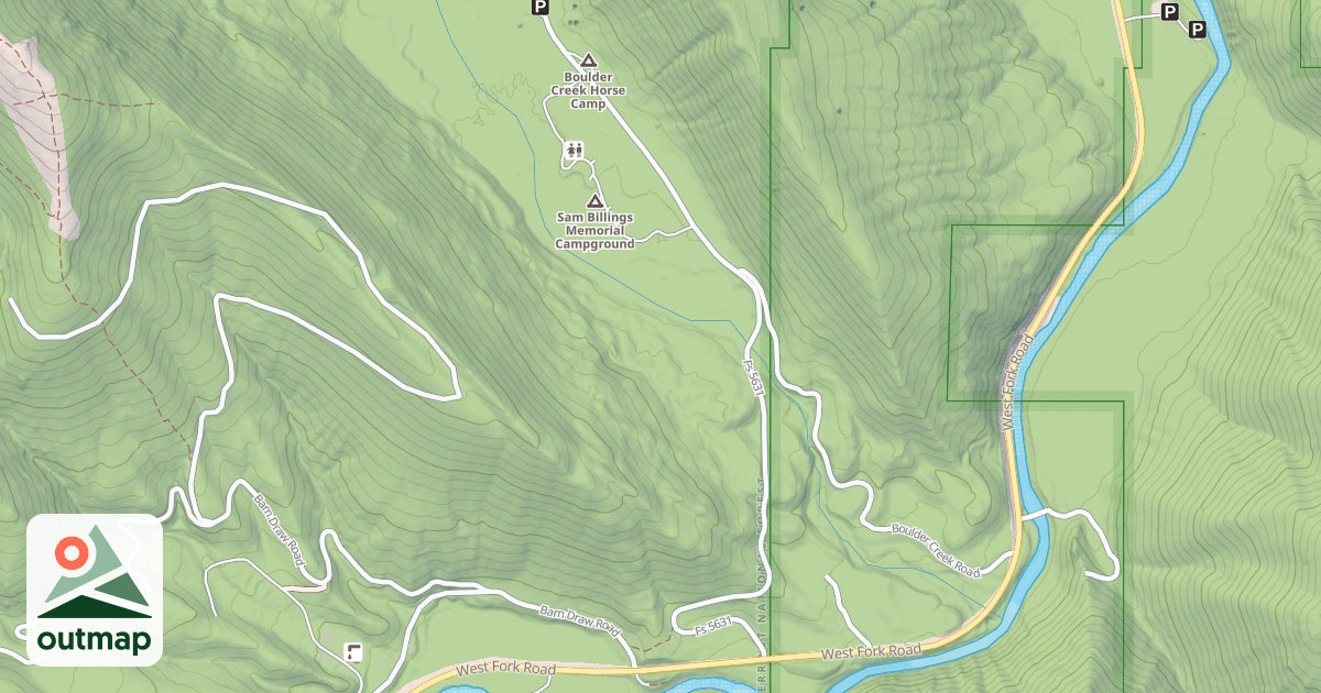 Map of (FDR) BOULDER CREEK