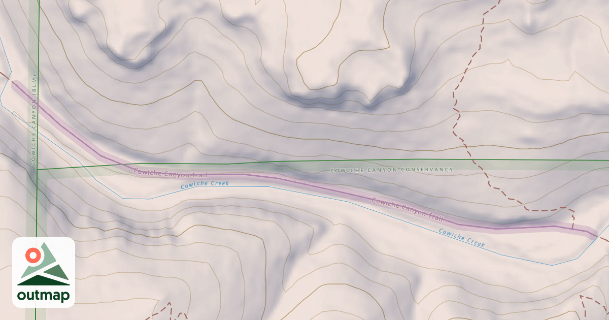 Map of Cowiche Canyon Trail