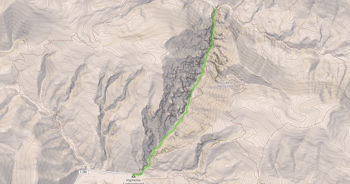 Map preview of Trout Creek Trail