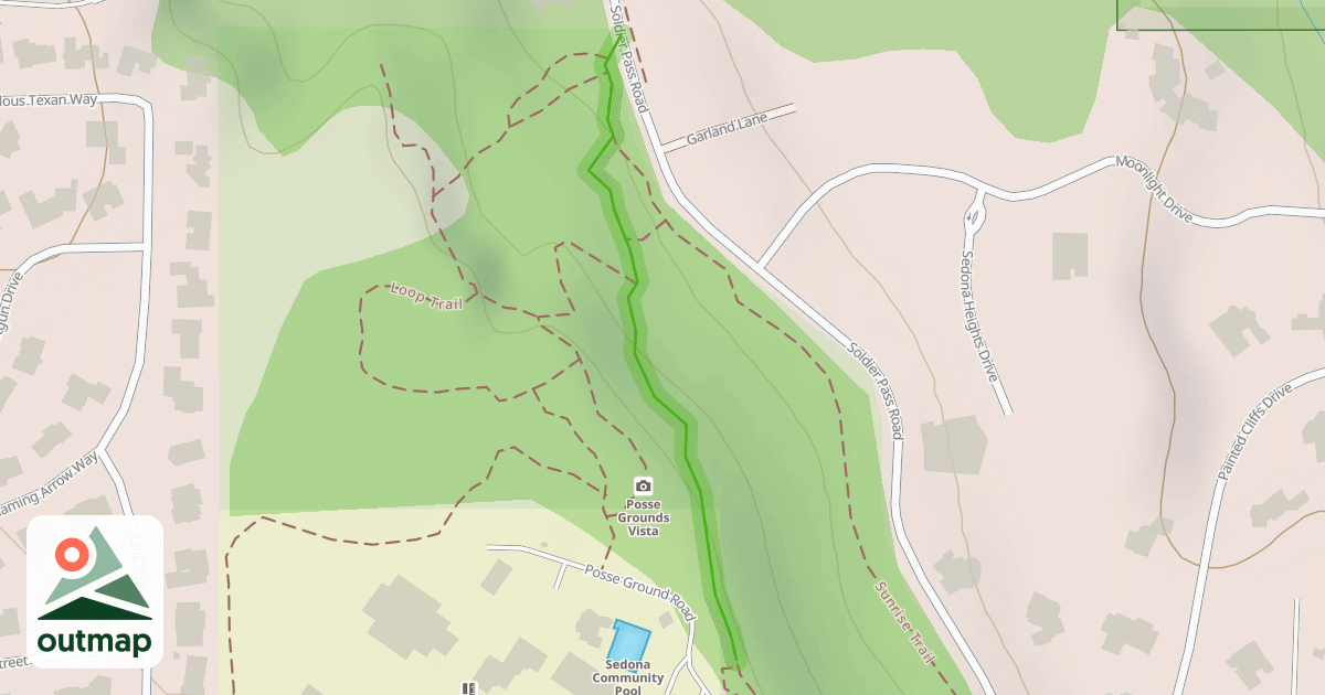 Map of Carruth Shared Use Path