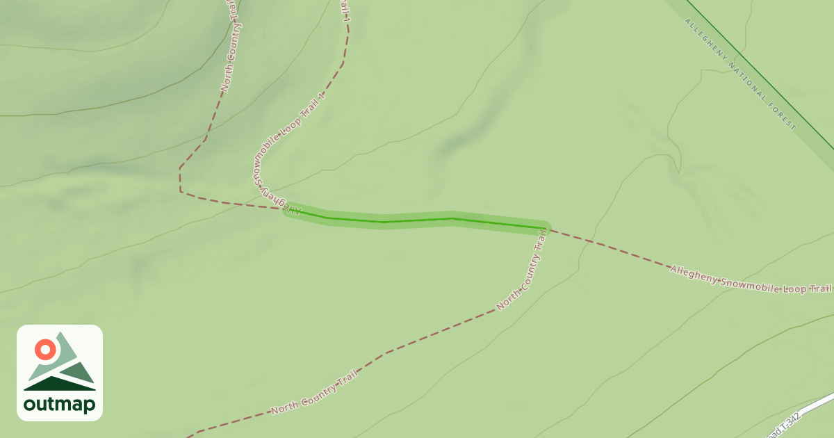Map of Allegheny Snowmobile Loop Trail 1