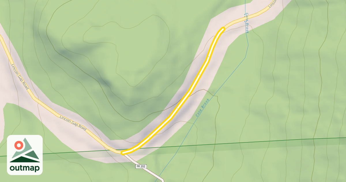 Map of Lincoln Gap Road