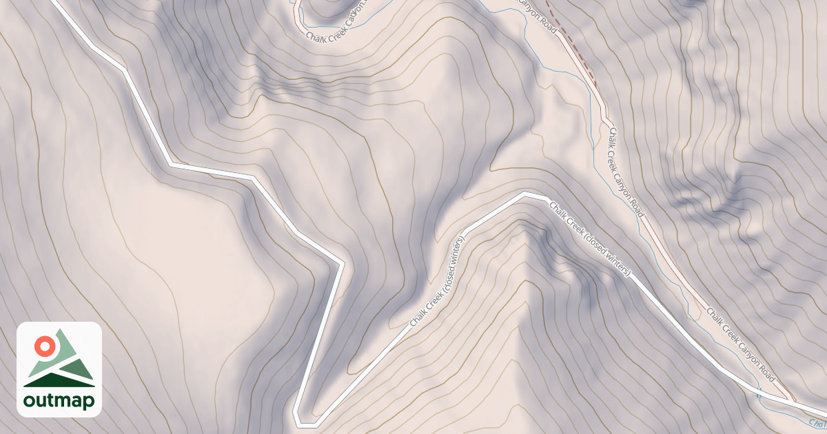 Map of CHALK CREEK CANYON