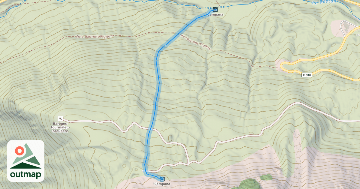 Map of Caoubère