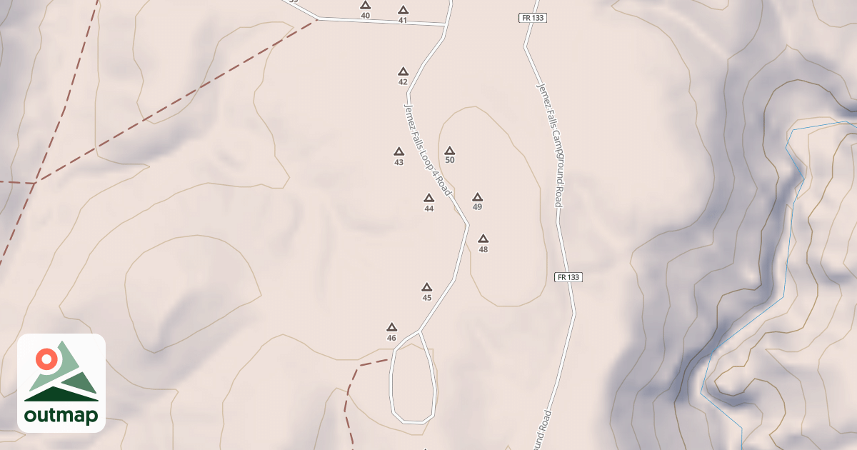 Map of JEMEZ FALLS LOOP 4