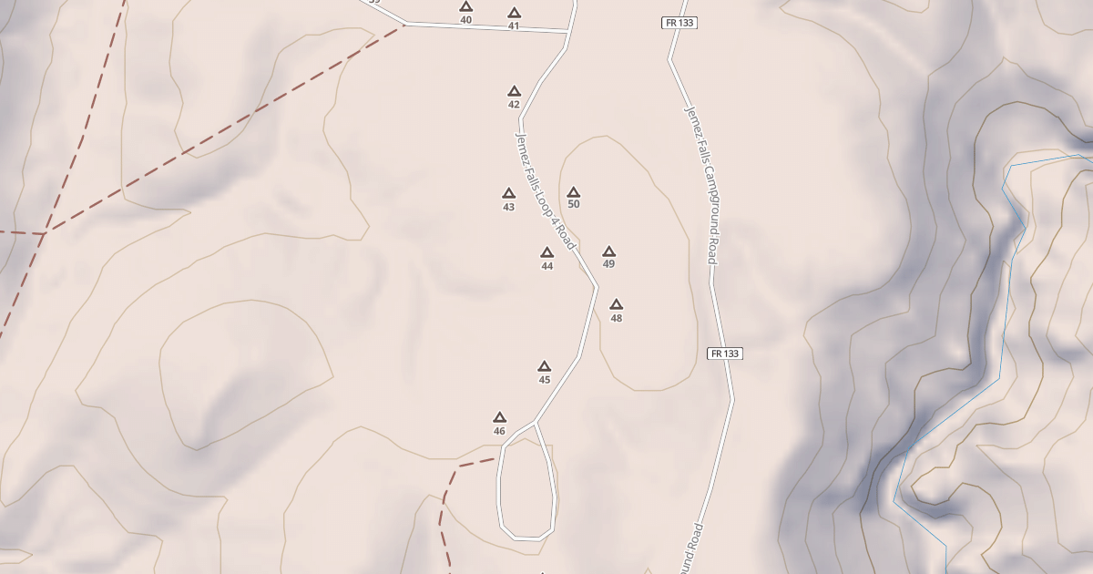 Map preview of JEMEZ FALLS LOOP 4