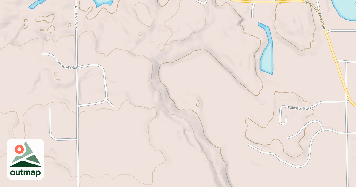 Map of Potawatomi Snowmobile Trail in Steuben