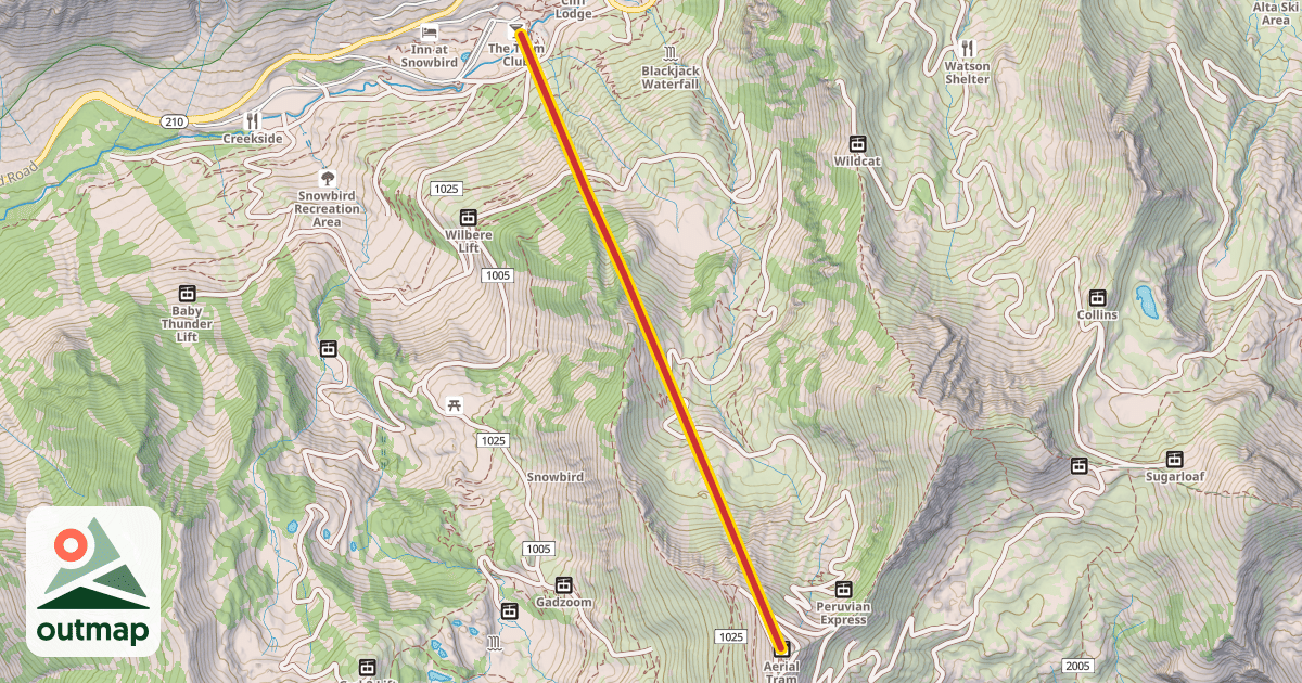 Map of Aerial Tram