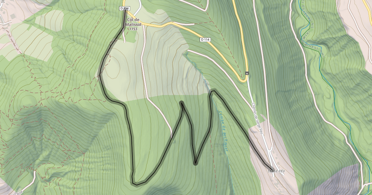 Map preview of Serge Feu au Col de Malissol