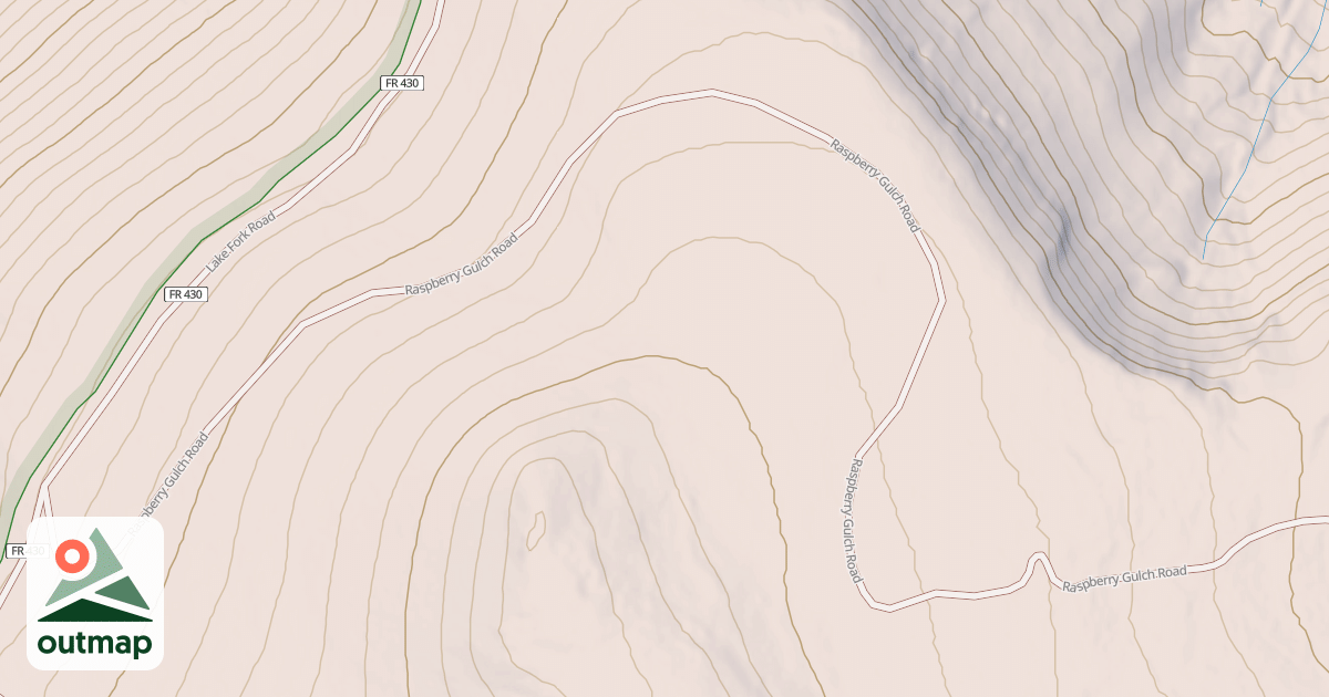 Map of RASPBERRY GULCH