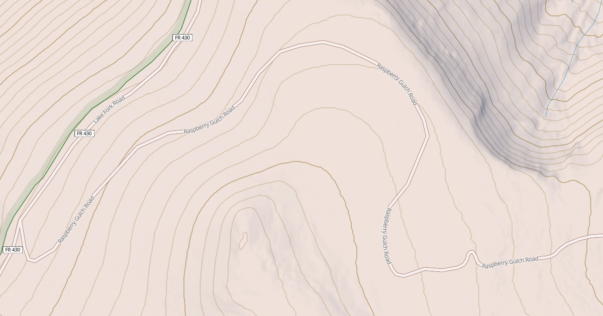 Map preview of RASPBERRY GULCH
