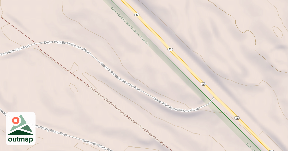 Map of DEXTER POINT REC AREA
