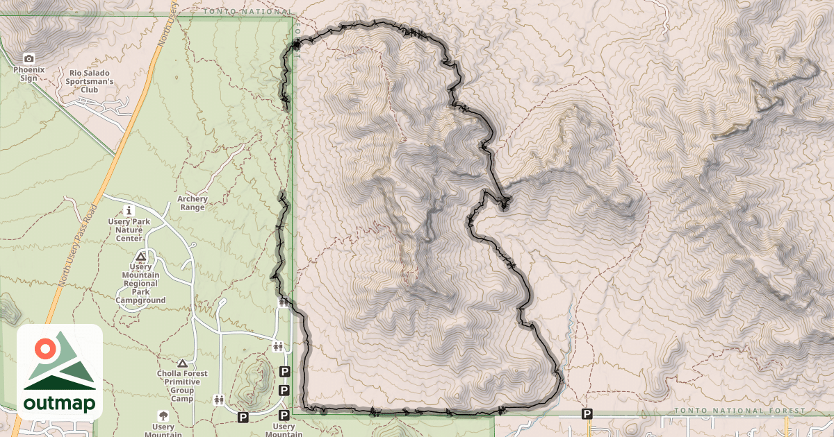 Map of Pass Mountain Trail