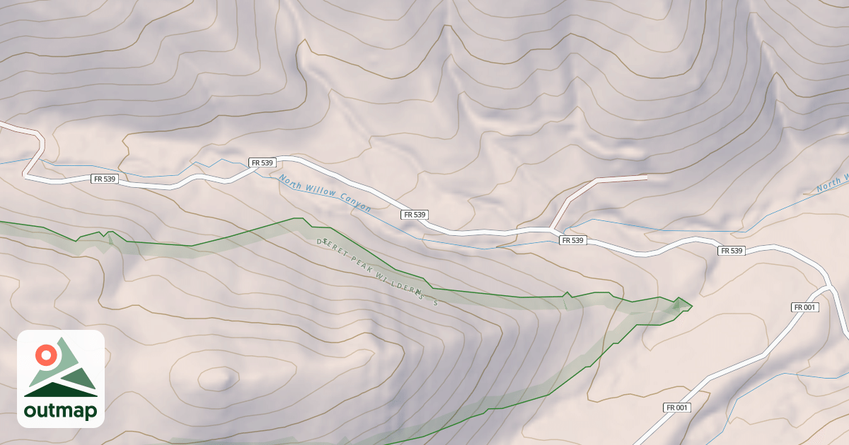Map of NORTH FORK NORTH WILLOW
