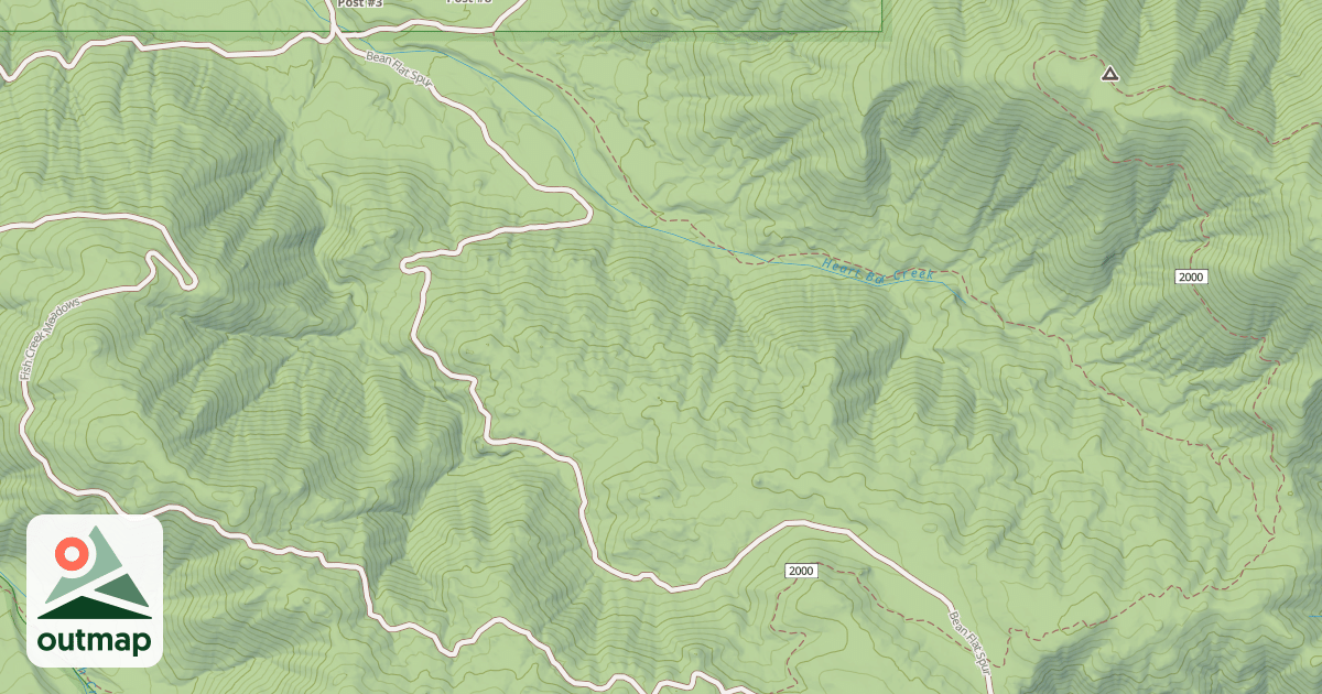 Map of BEAN FLAT SPUR
