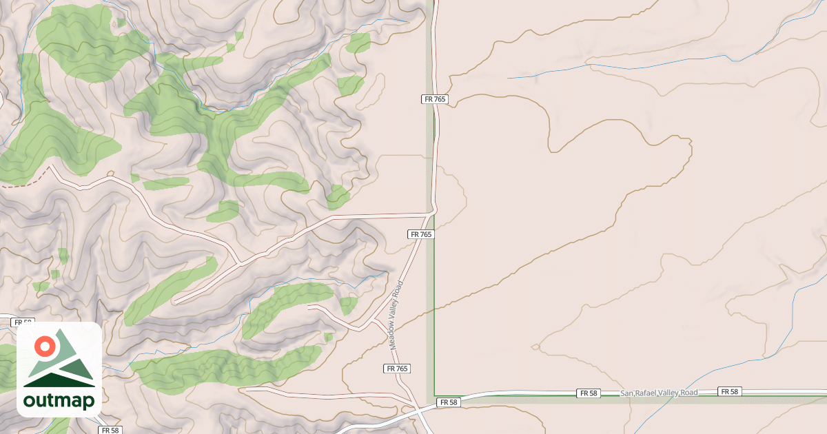 Map of MEADOW VALLEY