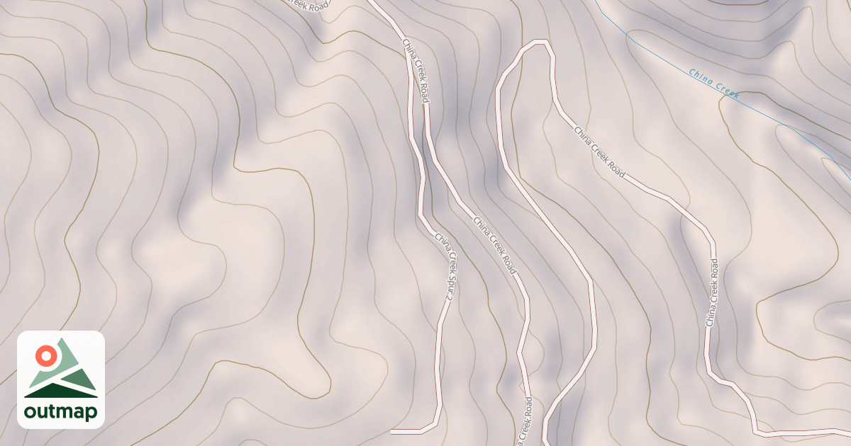 Map of CHINA CREEK SPUR 2