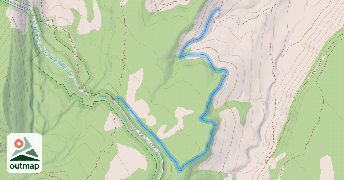 Map of Spring Brook Loop South Trail