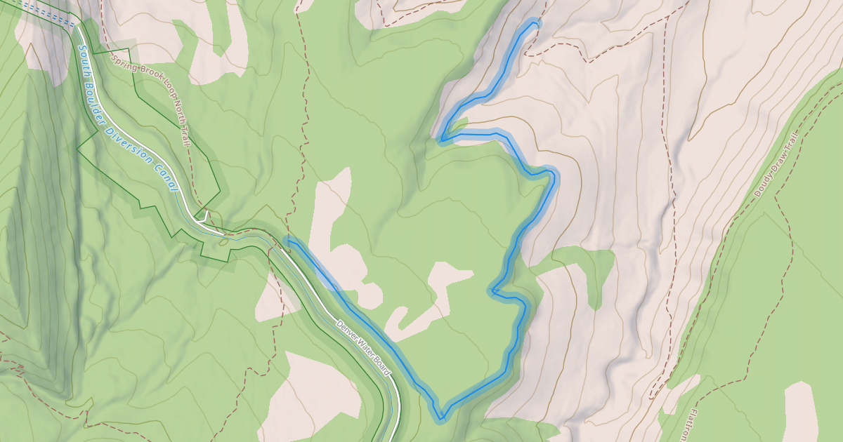 Map preview of Spring Brook Loop South Trail