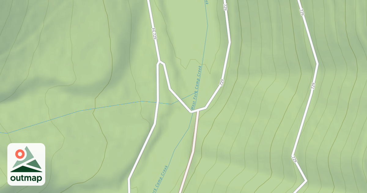 Map of (FDR) WEST FORK CAMP CREEK