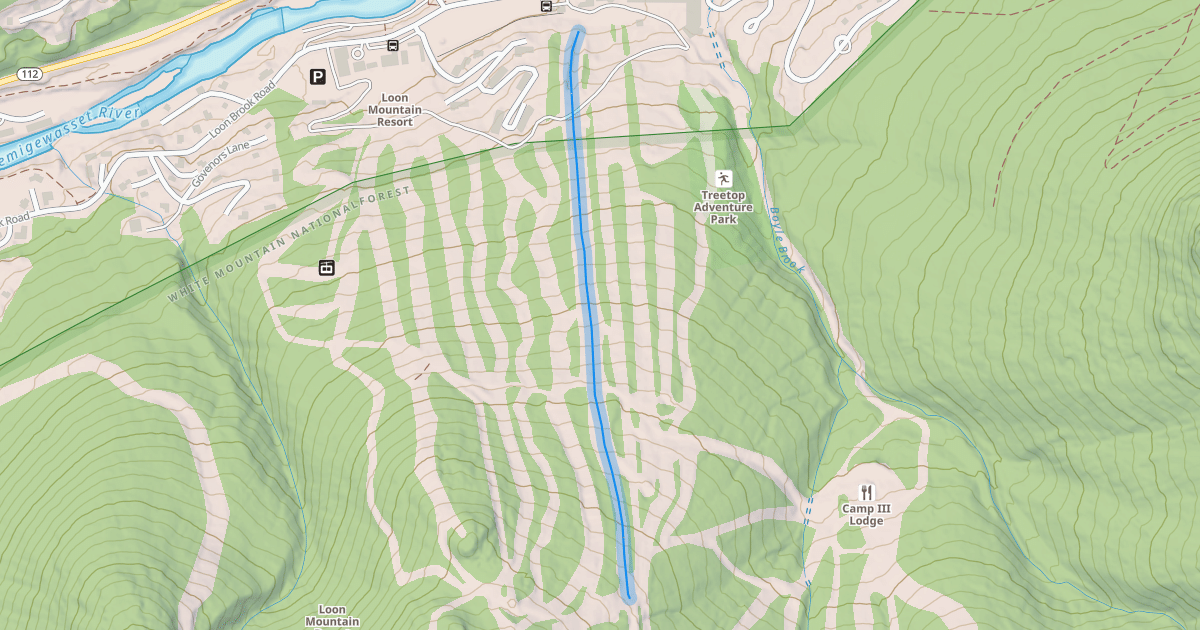 Map preview of Loon Mountain Park
