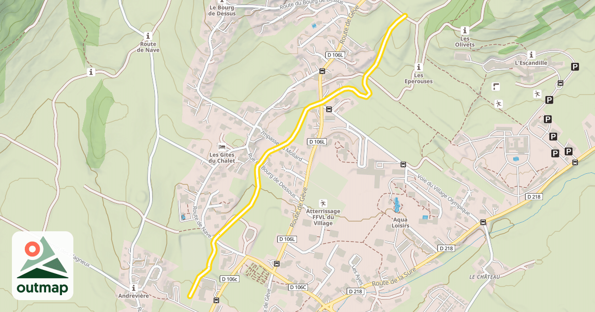 Map of Centre Nordique / Escandille