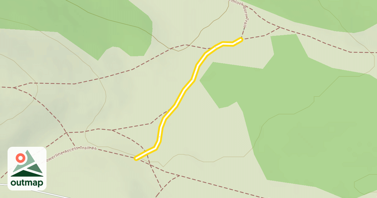 Map of Hemlock Burn Trail