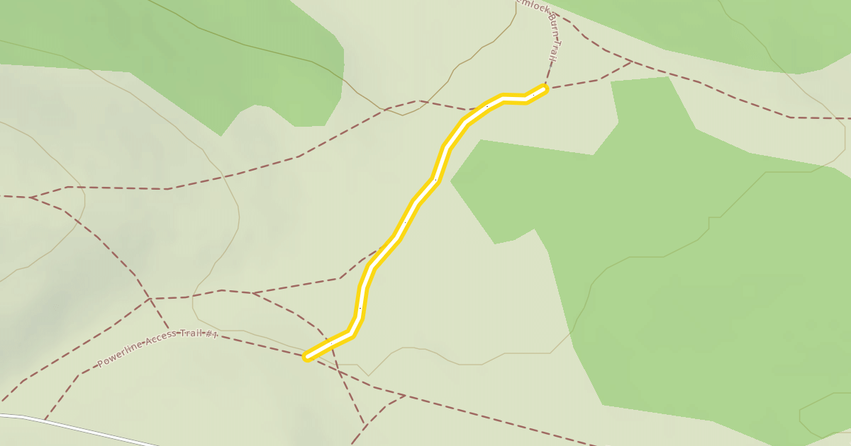 Map preview of Hemlock Burn Trail