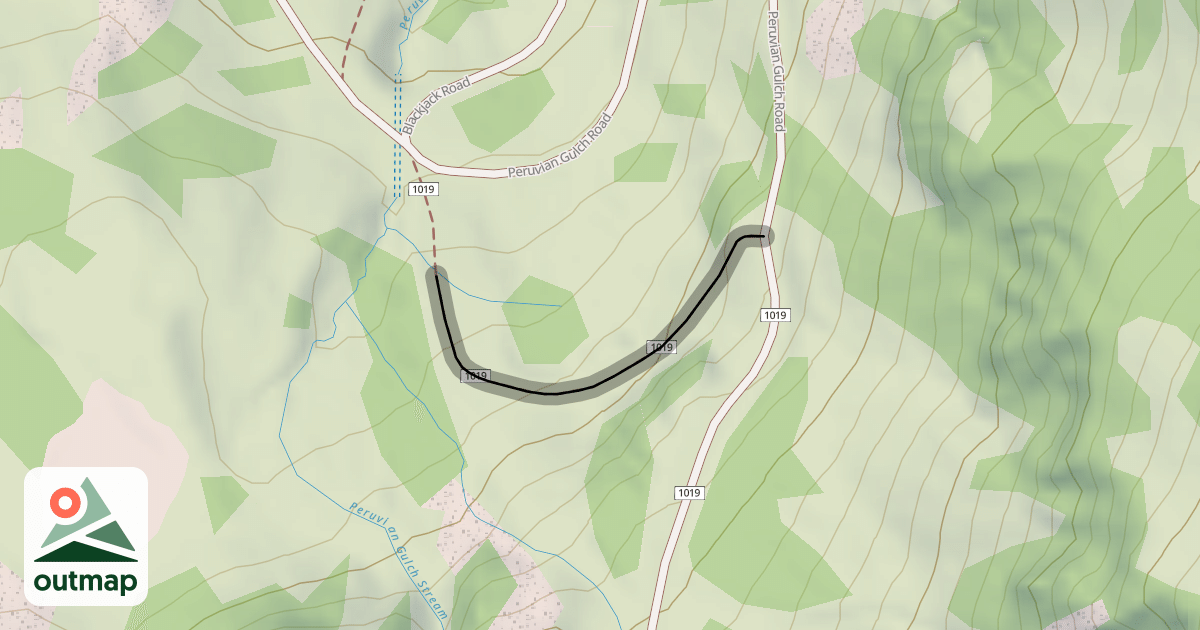 Map of Peruvian Gulch Trail