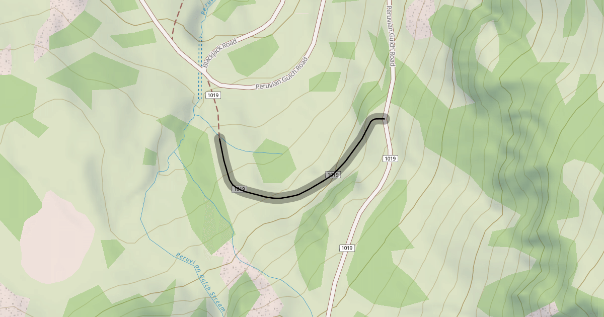 Map preview of Peruvian Gulch Trail