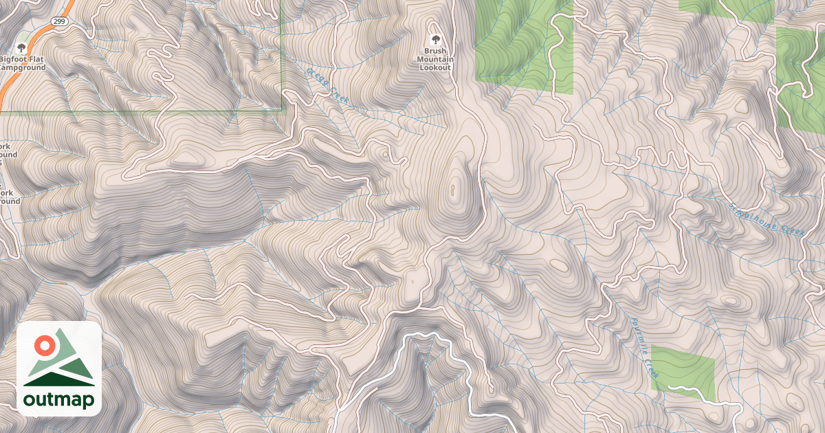 Map of BRUSH MTN