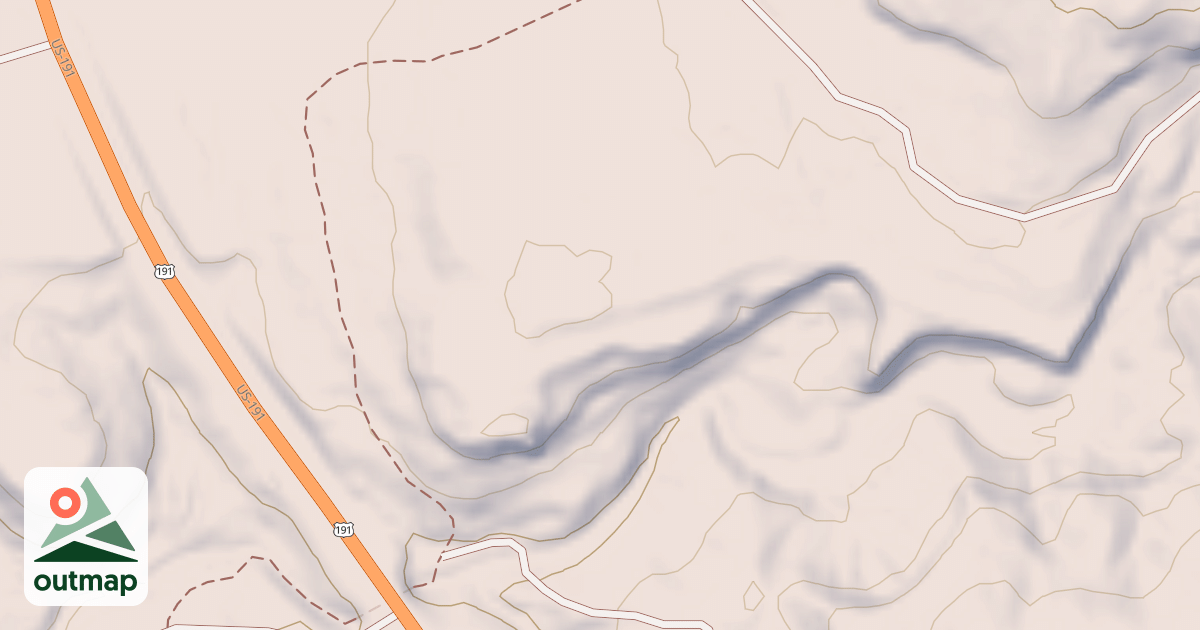 Map of Black Ridge To Kane Creek