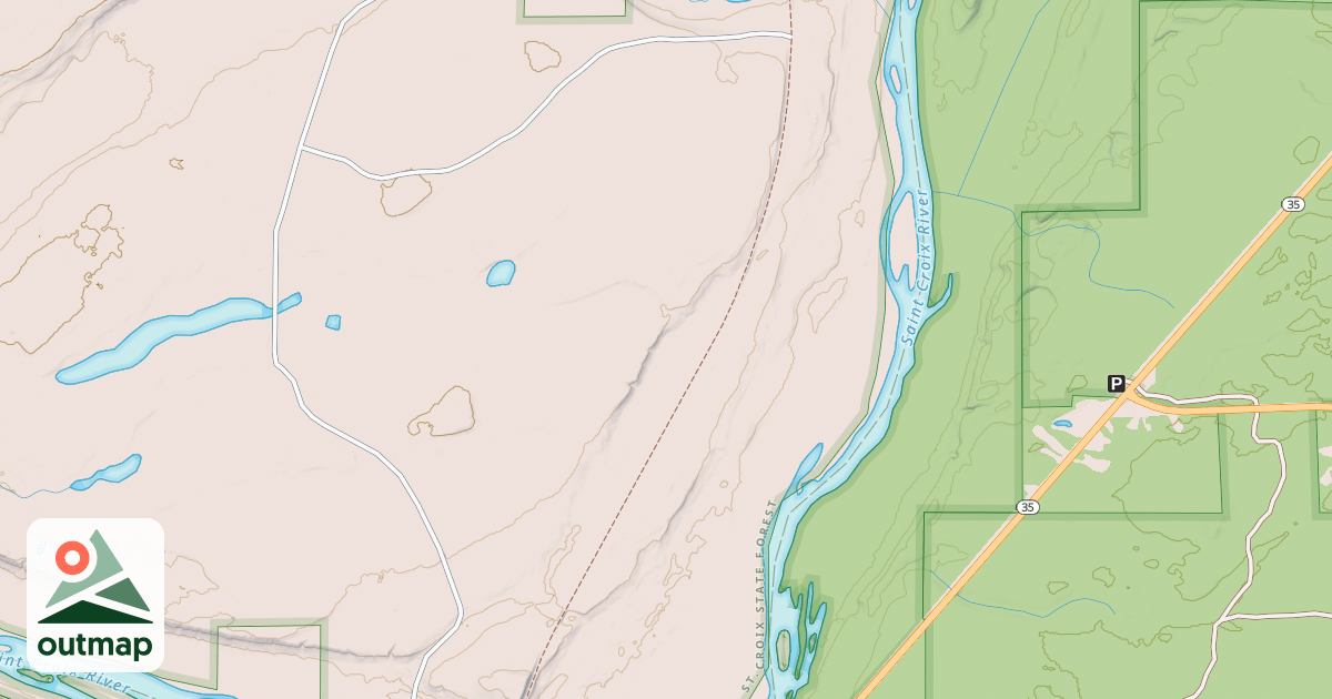 Map of Gandy Dancer State Trail MS84.029